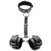 Strict Collar with Cuffs Restraint Set Black