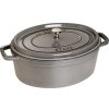 Staub Hrniec oválny 31 cm 5,5 l sivý