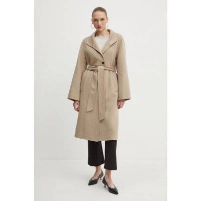 Karl Lagerfeld Vlnený kabát béžová prechodný 245W1501