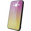 Puzdro Rainbow Glass TPU Samsung Galaxy J3 J320 2016 - ružovo-žlté