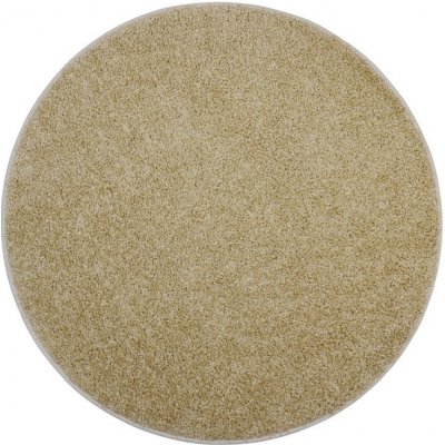 Vopi koberce Kusový koberec Color shaggy béžový guľatý - 80x80 (priemer) kruh cm Béžová