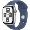 Apple Watch SE (2024) GPS + Cellular 40mm Strieborné hliníkové telo - Denimový športový remienok S/M / 130-180 mm