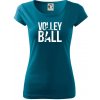 Volleyball nápis - Dámske tričko Pure - L ( Petrolejová )
