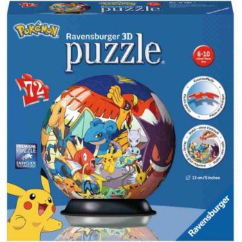 Ravensburger 3D Puzzleball Pokemon 72 ks