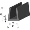 Gumový EPDM U - profil 1ks / 5m, Príslušenstvo Gumový EPDM U - profil, 15mm