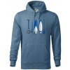 Paddleboard set - Mikina pánska Cape s kapucňou - M ( Denim )