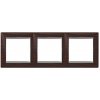 Legrand Valena - Trojnásobný rámik, wenge/strieborný prúžok- 770373