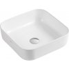Invena Malaga, keramické umývadlo na dosku 390x390x140 mm, biela lesklá, INV-CE-39-001-C