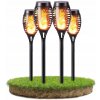 Solárna LED lampa - záhradná fakľa, plameň, lampáš, svetlá do záhrady, 4ks