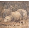 Clayre & Eef Hnedý obraz ovečky na plátne - 50*3*50 cm - Clayre & Eef