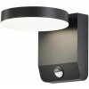 V-TAC 17W LED nástenné svietidlo so senzorom, nastaviteľné - 2480lm - čierne Typ svetla: Denná biela 4000K