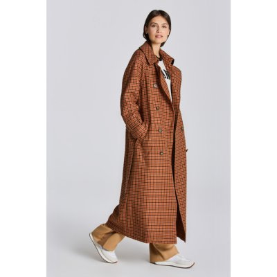 Gant D1. Check Trench Coat oranžová