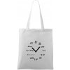 Matematické hodiny - Taška bavlnená - 42 x 38 cm ( Biela )