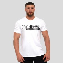 GymBeam tričko Stronger Together white