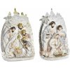 Vianočný Betlehem DKD Home Decor Zlatá Krém Živica Viacfarebná (18 x 9 x 25,5 cm) (2 kusov)