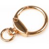 Kovová karabína otočná okrúhla, prievlak 10 mm - ružové zlato (10 ks)