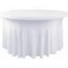 TENTino Elastický obrus SKIRTING na okrúhly stôl 180 cm Farba obrusu: BIELA / WHITE