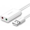 UGREEN USB-A To 3.5mm External Stereo Sound Adapter White 15cm
