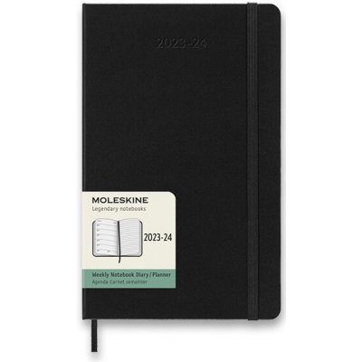 Moleskine A5 týždenný 2023-24 čierny