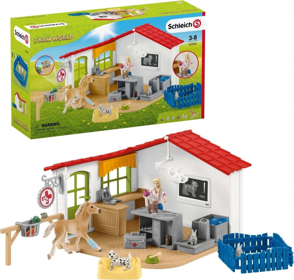 Schleich 42502 Veterinární ordinace pro domácí zvířata