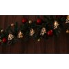 Vianočný LED reťazec drevo, stromček, sob na baterky