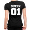QUEEN 01 - dámske tričko s potlačou - Tričkový | M | Čierna | Dámske - super slim