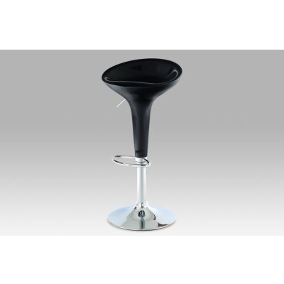 Autronic barová stolička, plast čierny/chróm AUB-9002 BK AUB-9002 BK