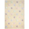 Lorena Canals , Ručne tkaný kusový koberec Tricolor Stars Vanilla, 120x160, žltá, detská izba