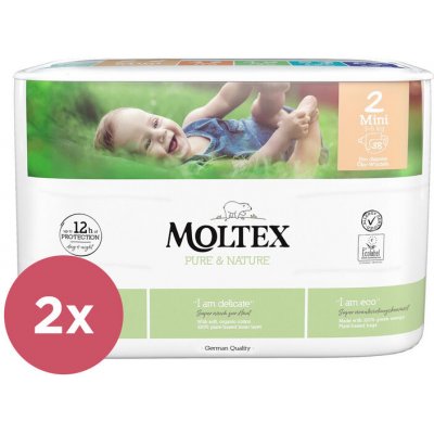 MOLTEX Pure&Nature 2 Mini 3-6 kg 2x 38 ks