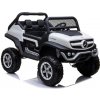 LeanToys l3969 Elektrické autíčko Mercedes Unimog, 4x4, 12V, 2,4 GHz dialkové ovládanie, otváravé dvere, biela