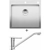 Blanco CLARON 500-IF/A nerez Durinox s excentrom PushControl 523393 + Deante CORIO BFC 060M chróm