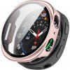 VSETKONAMOBIL 115107 PC FULL COVER Plastový kryt so sklom pre Samsung Galaxy Watch8 44mm metalický ružový