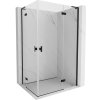 MEXEN/S - Mist-H L Duo sprchový kút dvere krídlové 95 x 110, transparent, čierna 8A5L-095L-110P-70-00