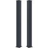 Stĺpik G21 pre bránku a bránu 15x190 cm s pätkou, antracitový, 2 kusy