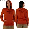 Fox W Absolute fleece Po mikina, červeno oranžová, S