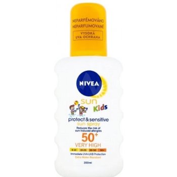 Nivea Sun Kids Pure & Sensitive spray na opaľovanie SPF50 + 200 ml