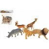 Teddies Zvířata safari plast 11-15 cm 5 ks
