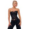 14 Bones Black Hollow Lace-up Court-style Corset