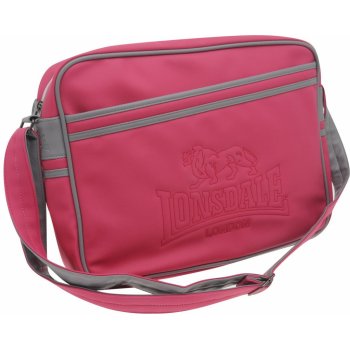 Lonsdale Fluorescent Flight bag Charcoal/Pink