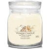 Yankee Candle Soft Wool & Amber Signature stredná sviečka 368 g