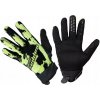 Rukavice moto CLERMONT textilné krátke čierne/fluo - 3XL