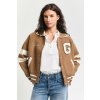 KARDIGAN GANT VARSITY KNITTED JACKET WARM KHAKI