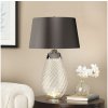 Elstead | Elstead LENA-TL-L-SMOKE - LED Stolná lampa LENA 1xE27/40W/230V 74 cm šedá | ED0610
