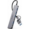 Orico Multifunkčný 2-v-1 USB hub – USB-A aj USB-C vstupy, 6 portov YSA7-U3