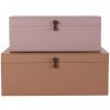 House Doctor Úložný kovový box Beige/Rose Béžový