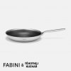 Panvica FABINI & Těhotnej kuchař 2.0, ø 30 cm - Nerezová beznitová panvica s hybridným keramickým povrchom bez pokrievky