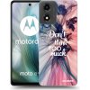 Picasee silikónový čierny obal pre Motorola Moto E14 - Nemysli toľko