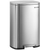 SONGMICS Odpadkový kôš 50 l z nehrdzavejúcej ocele