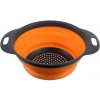 Ruhhy 23253 Skladacie silikónové sitko 24 cm oranžovo-sivé
