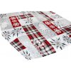 Mondo Italia Vianočný ženilkový obrus „Červená elegancia“ 90x90 cm Chenille IT041 90x90 cm Viacfarebná